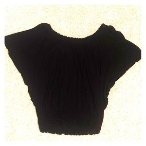 Black off the shoulder blouse